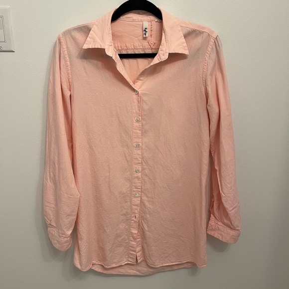 Anthropologie Pink Button Down Shirt - Picture 1 of 5